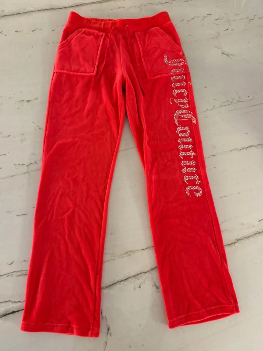 Juicy Couture Rhinestone Tracksuit Women's Large Red - Picture 5 of 13